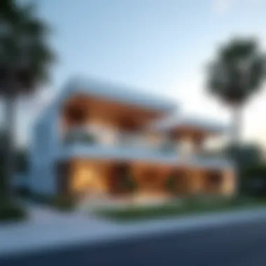 Stunning exterior view of Camelia Villas showcasing modern architecture