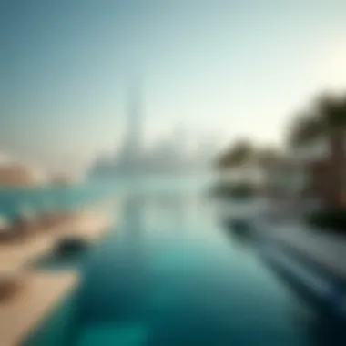 Prime beachfront location showcasing Dubai's skyline