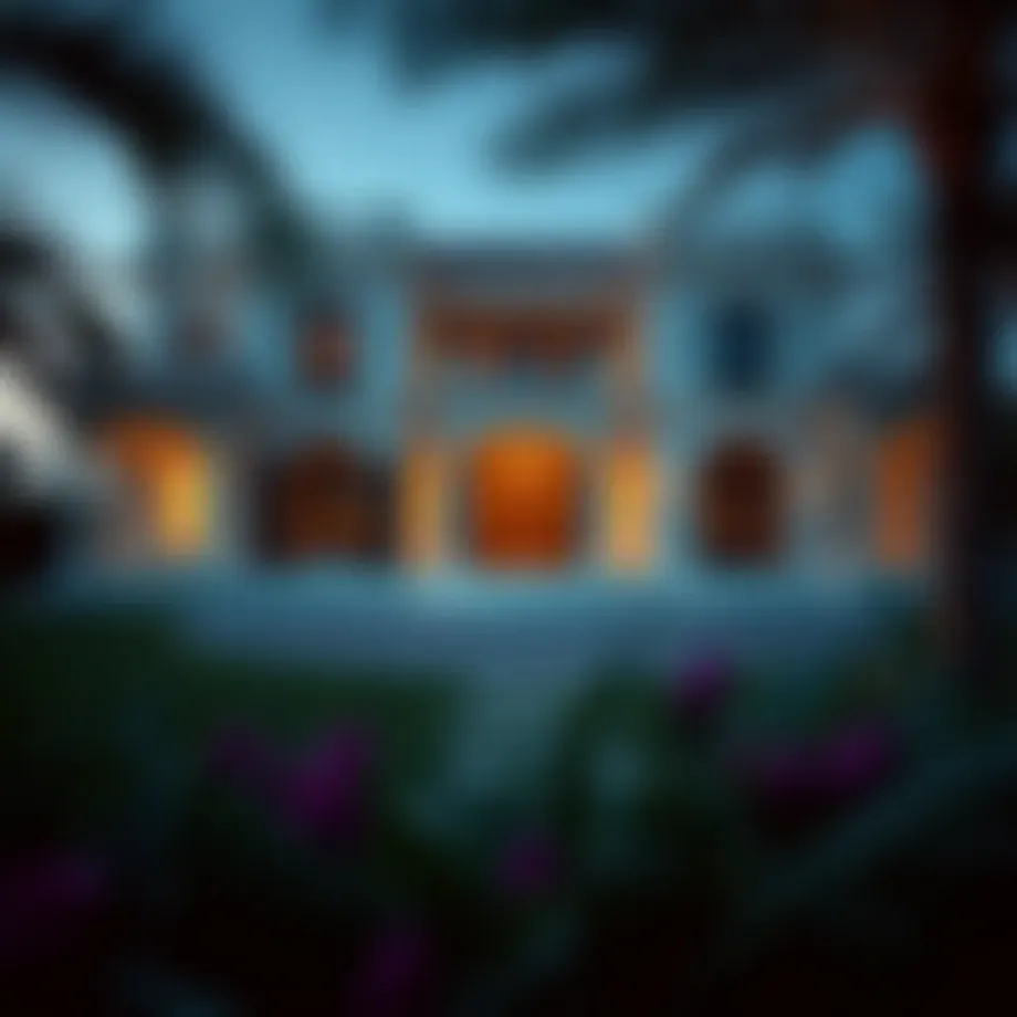 Luxurious villa exterior in Villanova