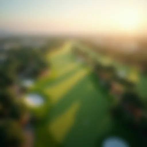 Stunning overview of Dubai Hills Golf Club's lush fairways