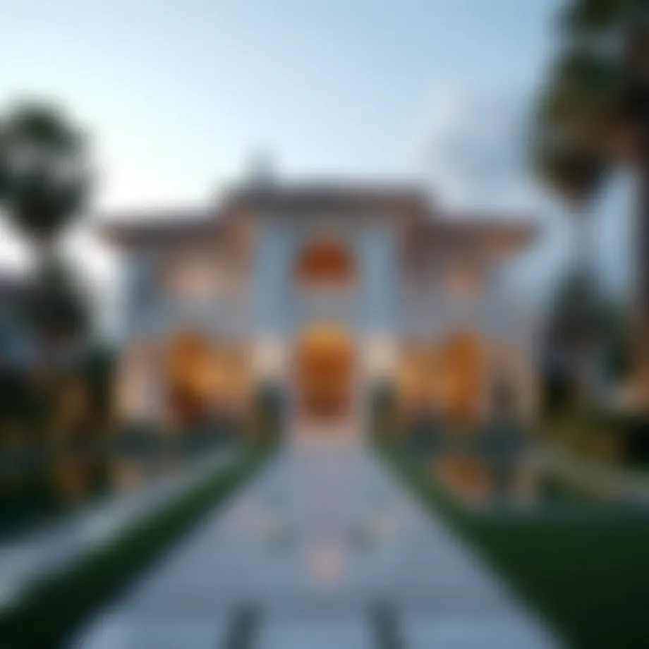 Stunning exterior view of a luxury villa in Dubai