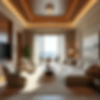 Interior Opulence of Palm Jumeirah Signature Villas Stunning interior of a Palm Jumeirah Signature Villa featuring high-end furnishings